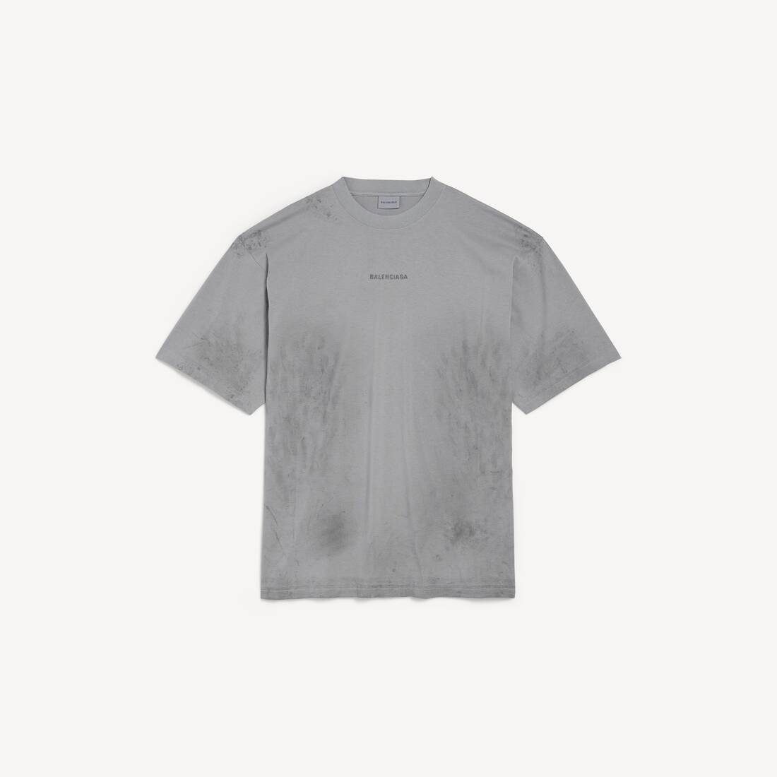 Herrars Balenciaga bak T-shirt Medium Fit i Balenciaga grå