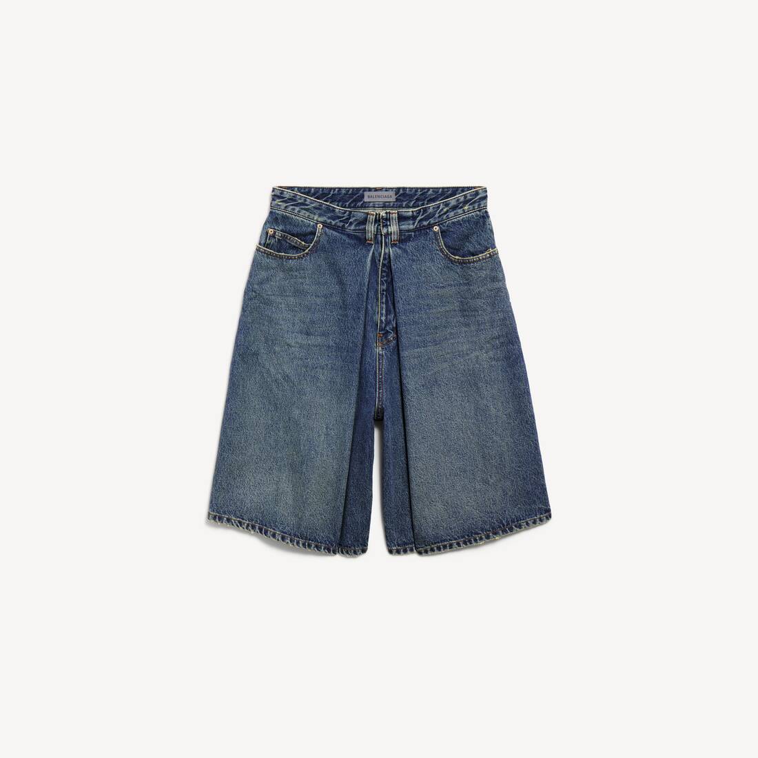Kvinnors vikta shorts i dirty vintage blue