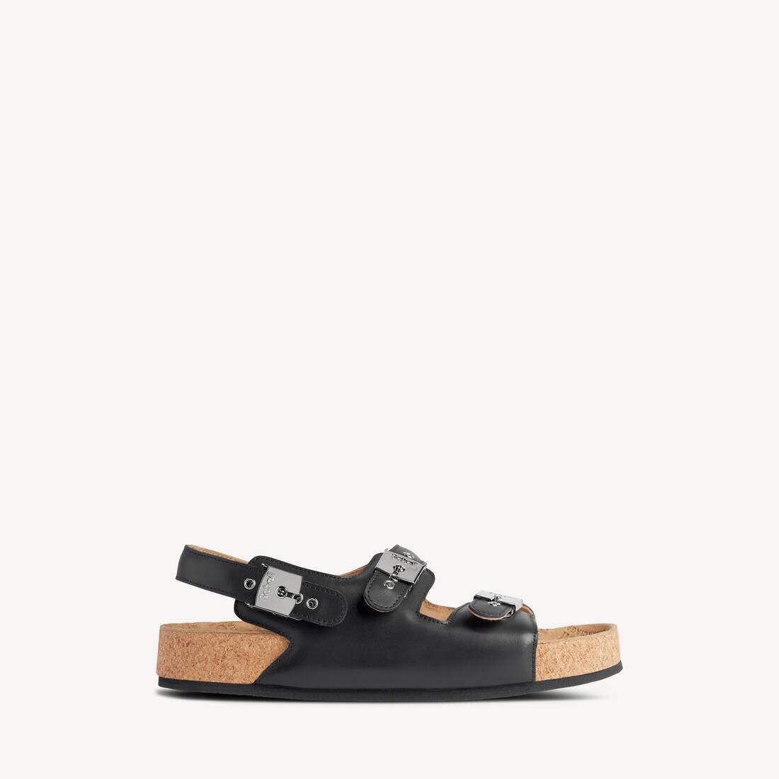 Damens Balenciaga I Scholl Platt Sandal i Svart