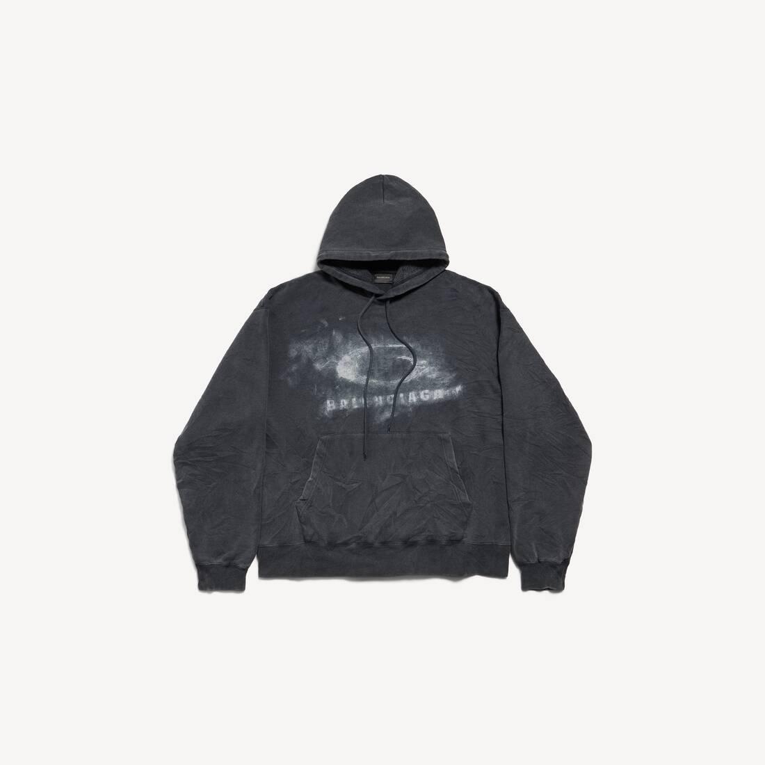 Herrans vaskade krissel loop oversized huvudvärk i vaskad svart/vitt