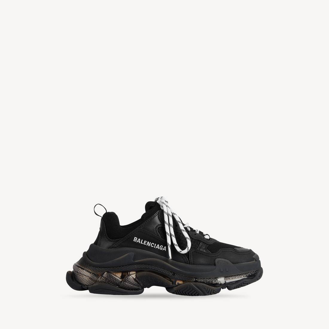 Damas Triple S Clear Sole Sneaker i svart