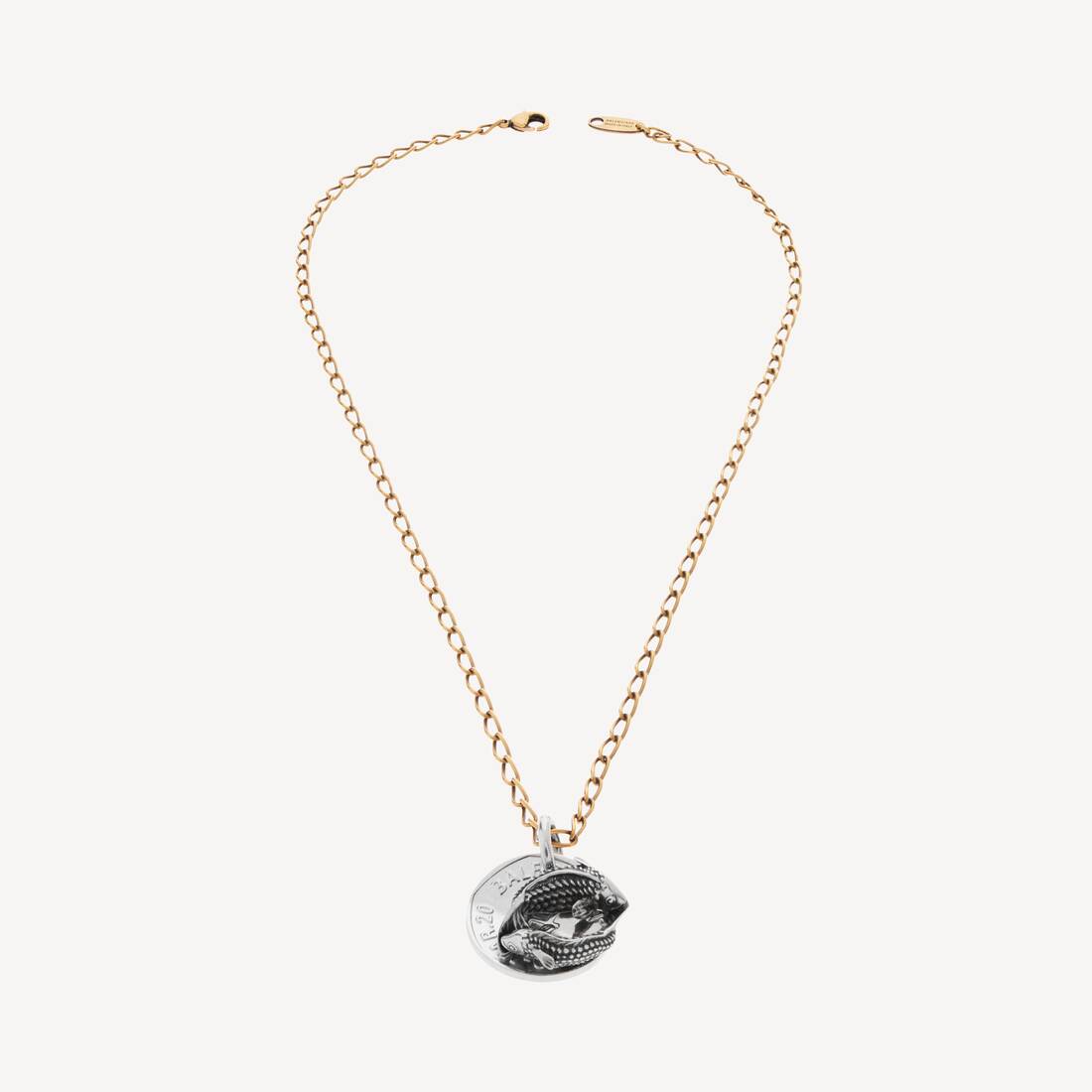 Horoskop Fisk halsband i guld/silver