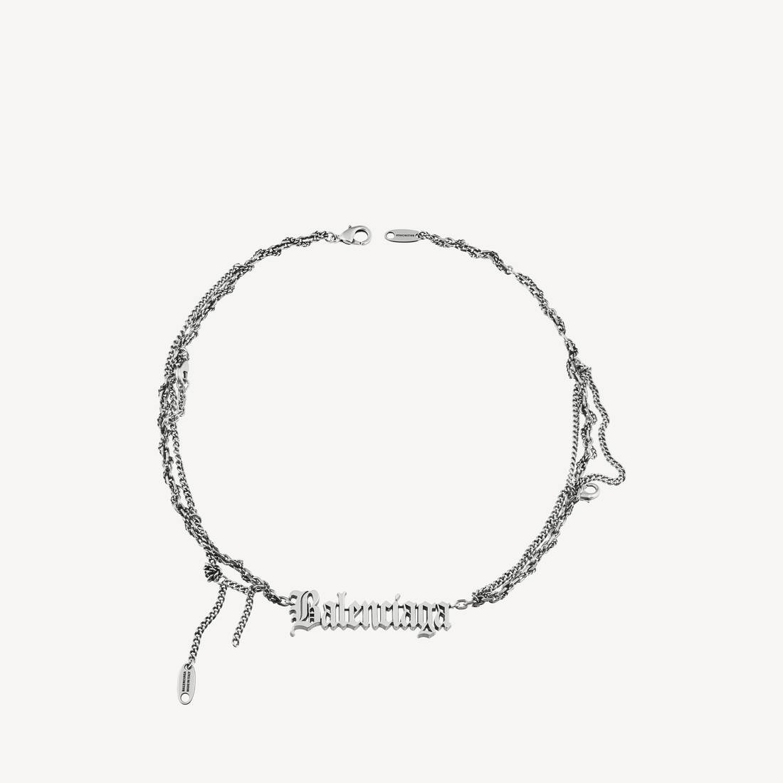 Typo Destroyed-halsband i antik silver