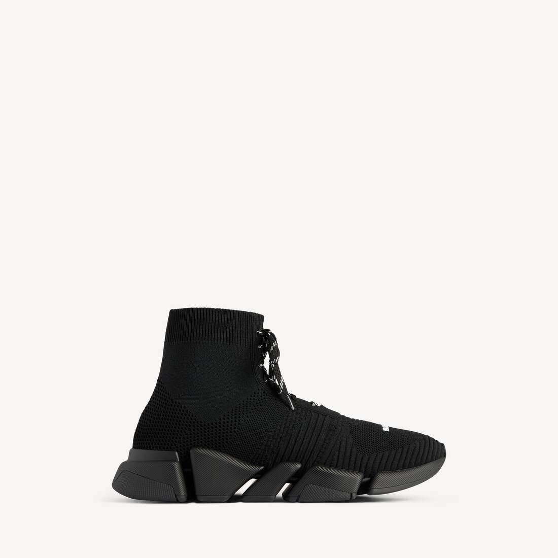 Herrars Speed 2.0 knäppa återvunnen tröja-sneaker i svart