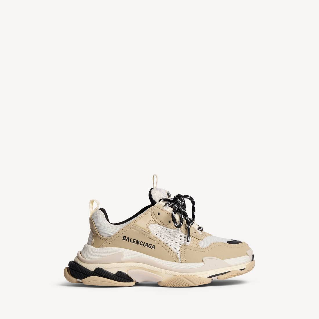 Barn - Triple S-sneaker i beige/vitt