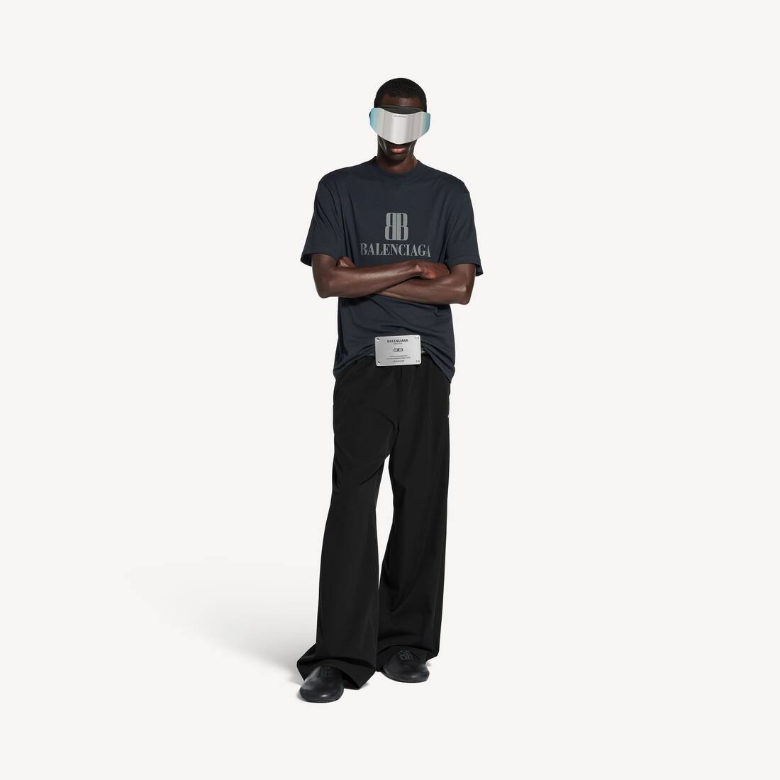 Herrarnas Nano Bb T-shirt Medium Fit i släckt svart
