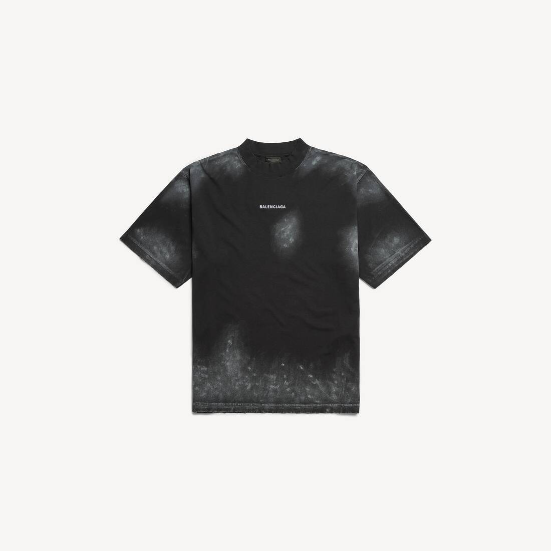 Herrarnas Balenciaga bak T-shirt Medium Fit i släckta svart/vit