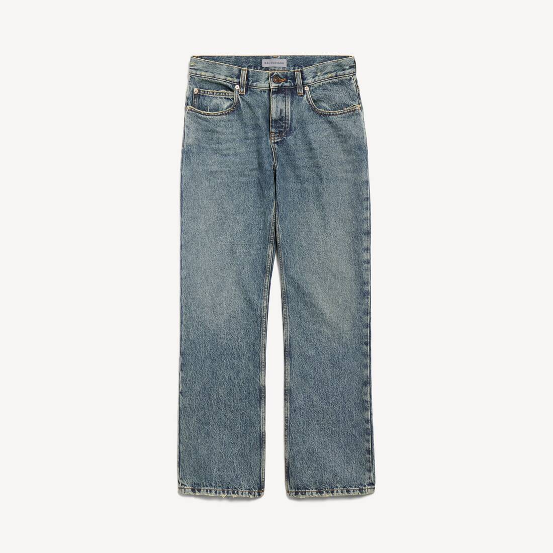 Damas regelbundna jeans i smutsig vintageblå