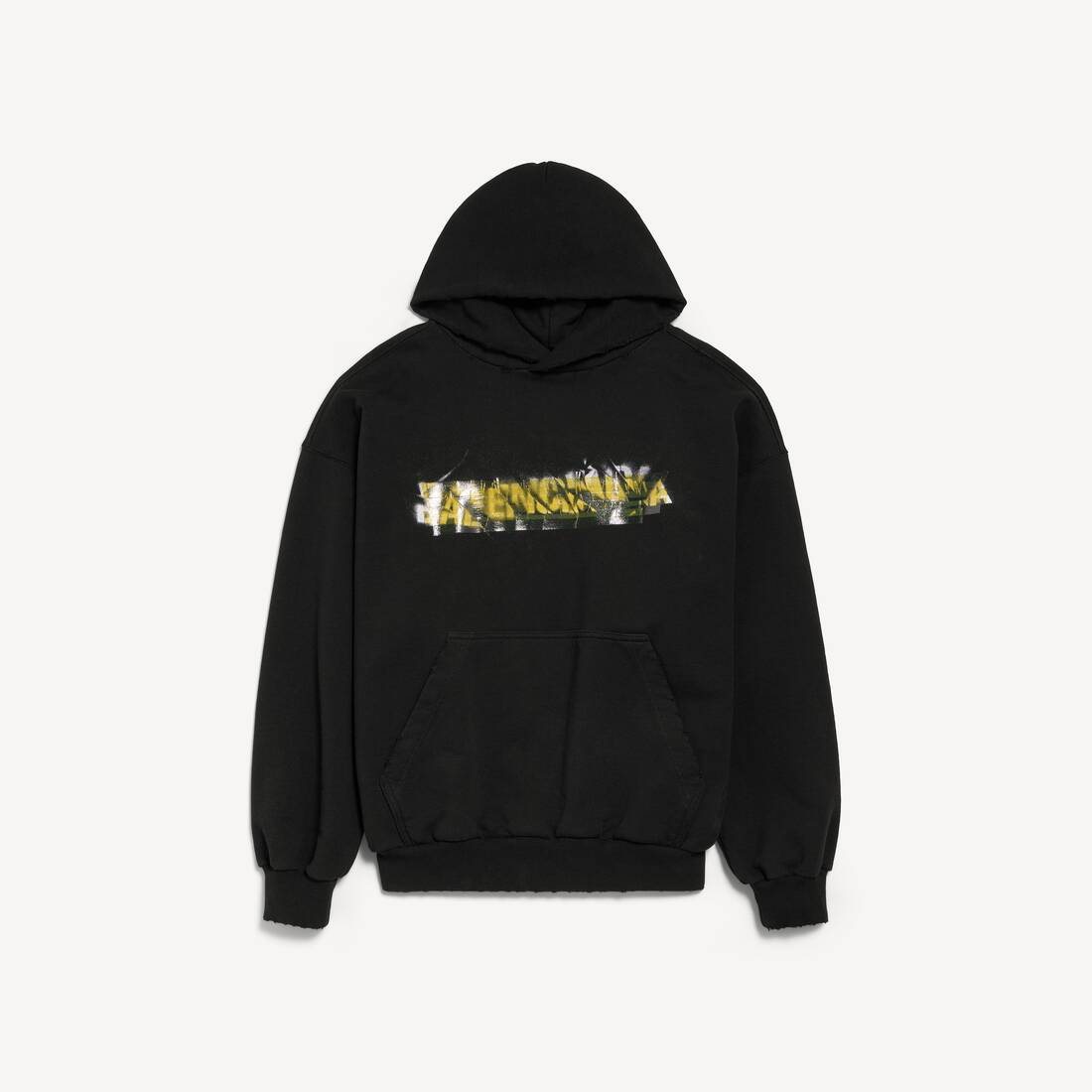 Herrarnas Messy Spray Hoodie Medium Fit i svart