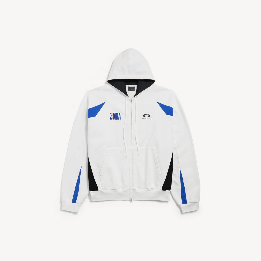 Herrars Balenciaga | NBA-samarbete Oversized zip-up-tröja i vitt/multifärg