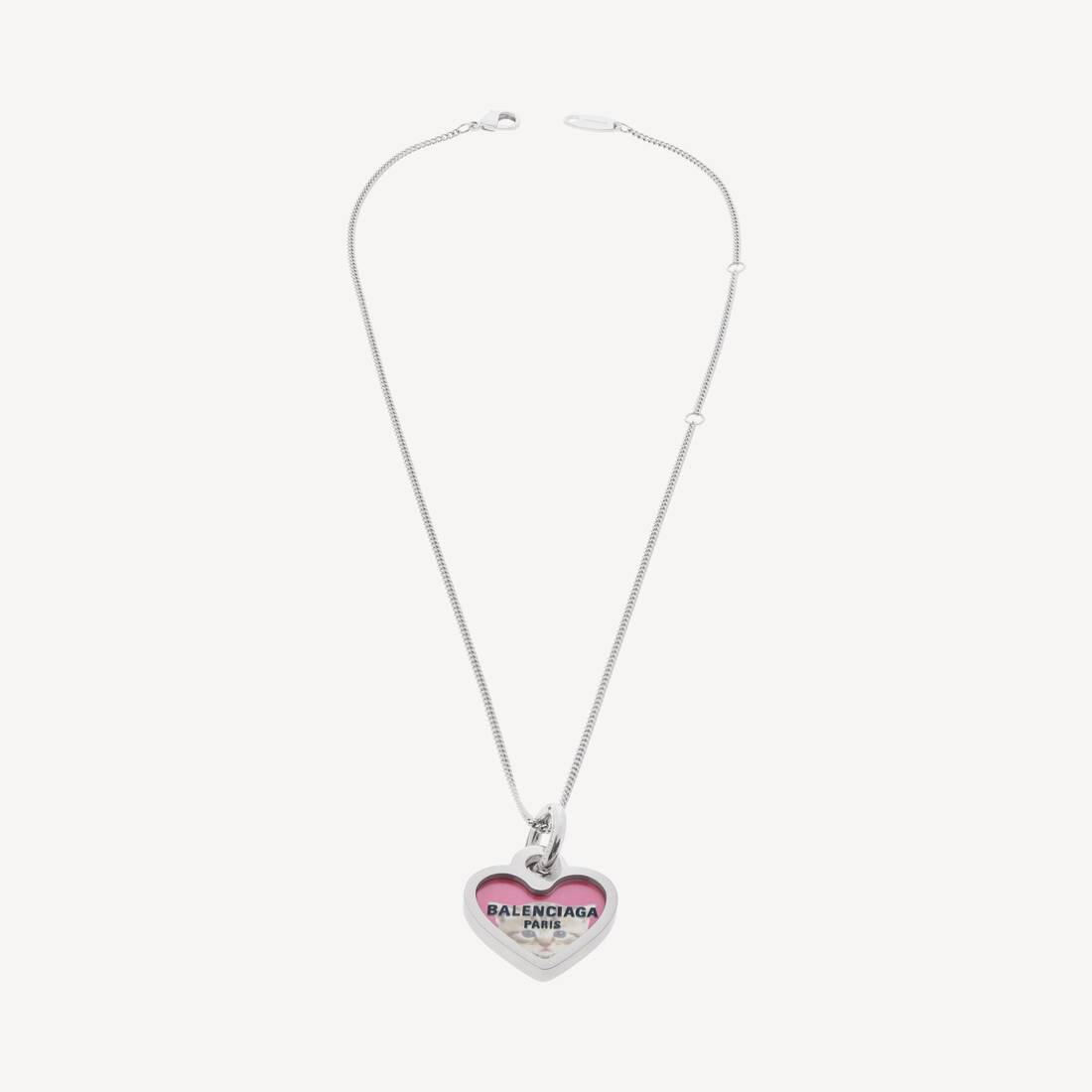 Älskling-halsband i silver/fuchsia