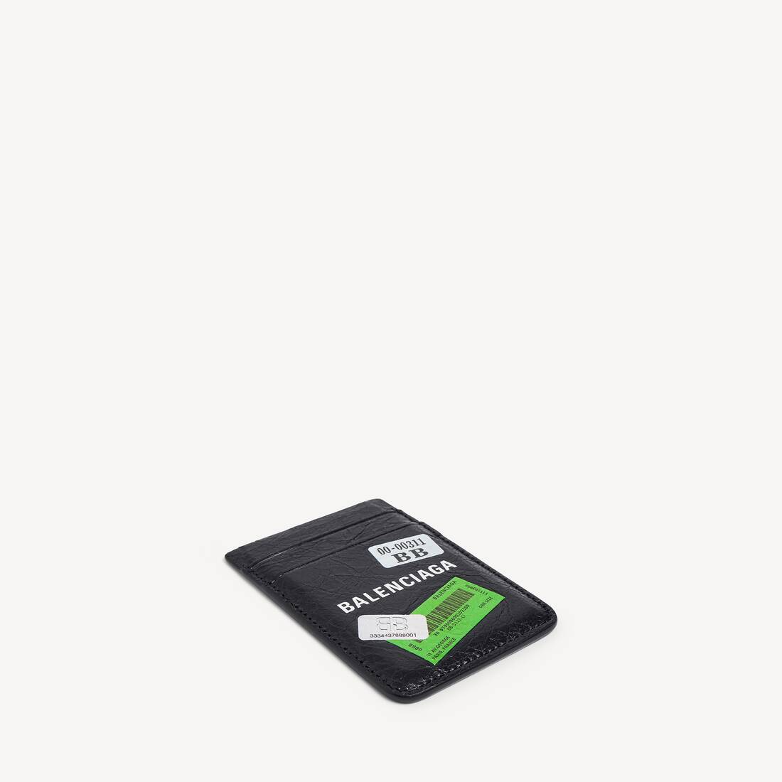Herrars cashmagnetkortfodral i svart/multifärgat