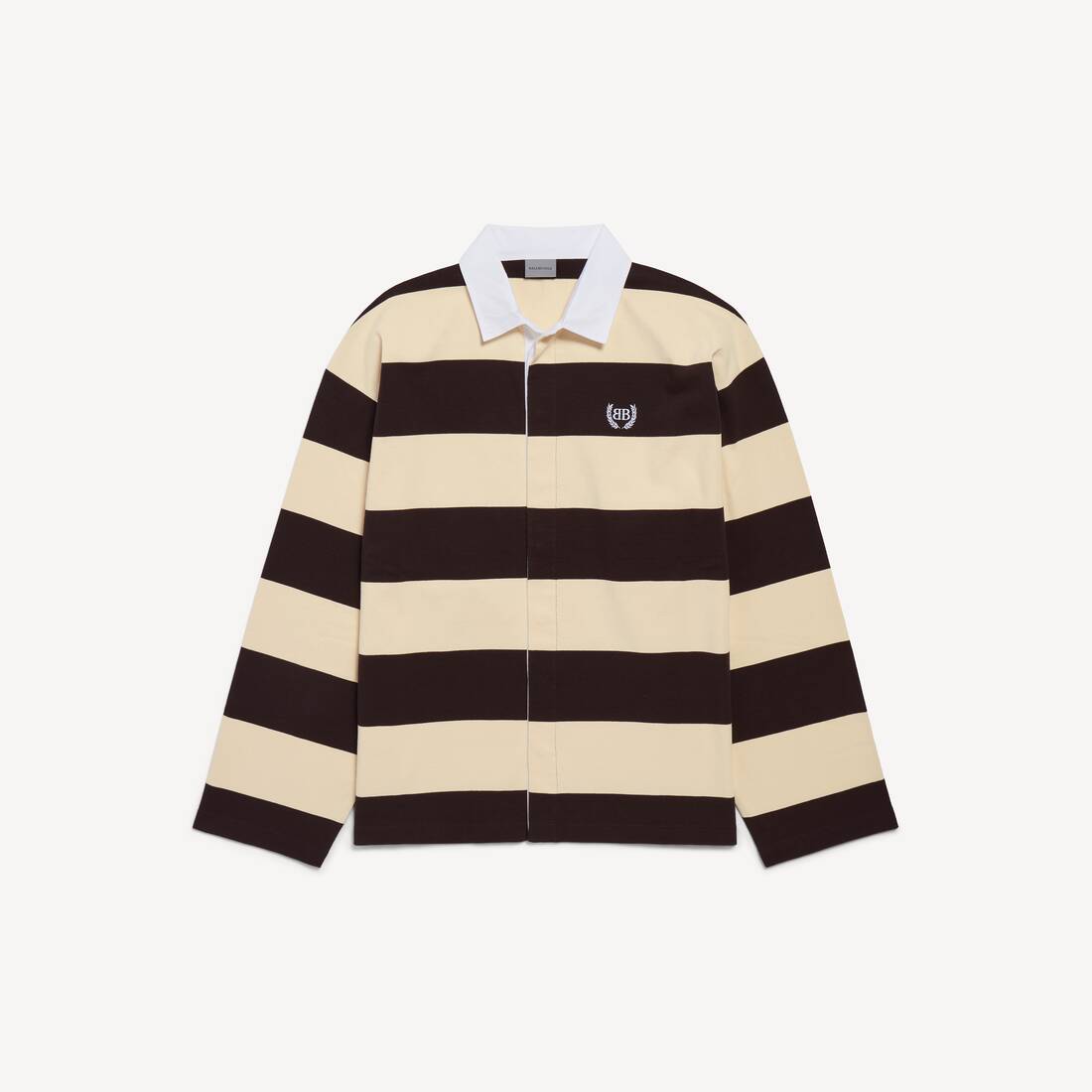 Herrans polojacka i mörkbrun/beige