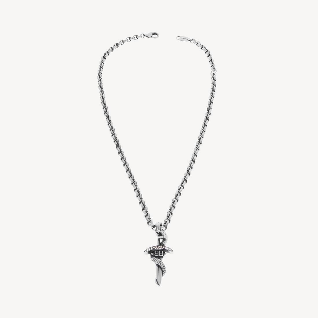 Gothisk ormguld halsband i antiquerat silver