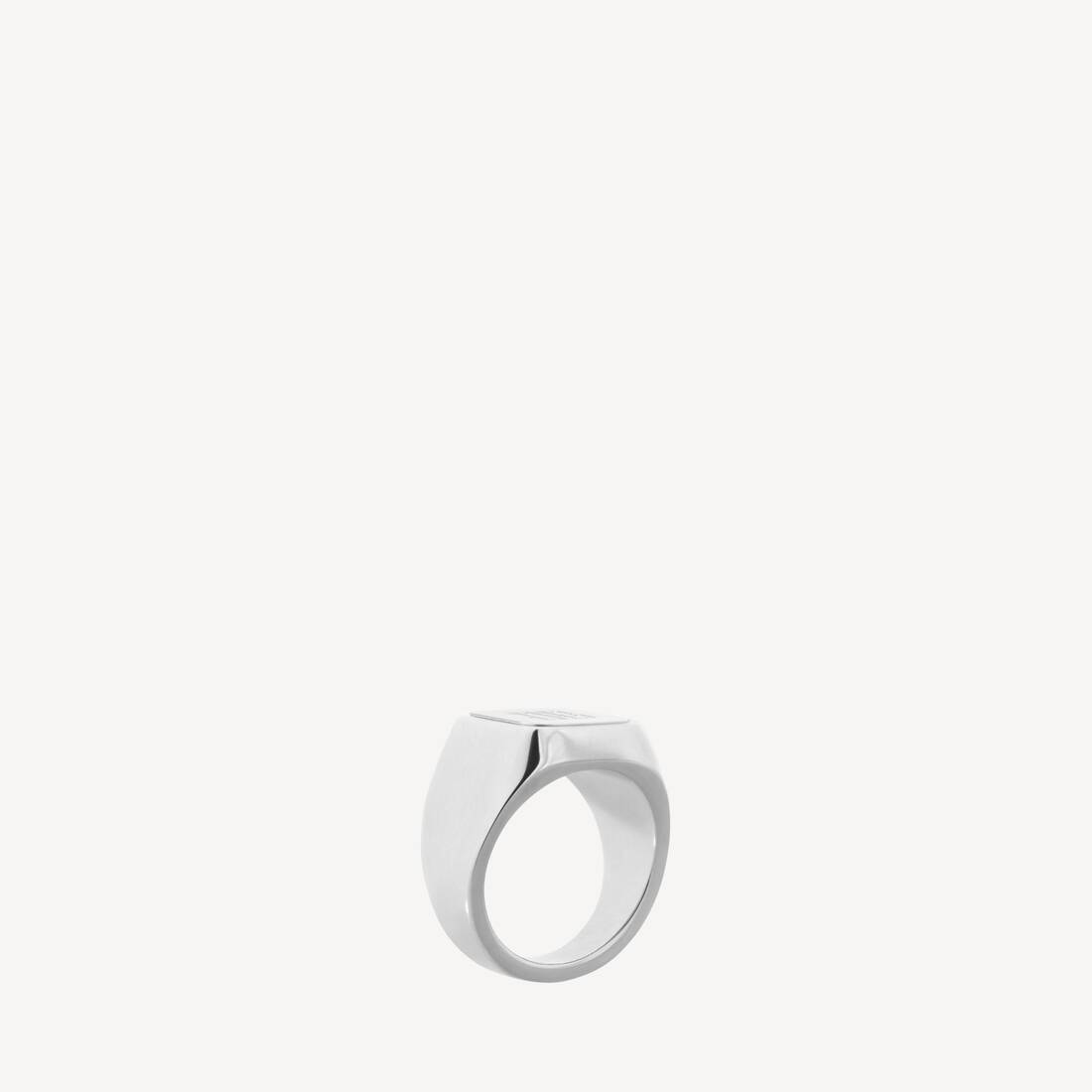 Nano Signetring i glänsande silver