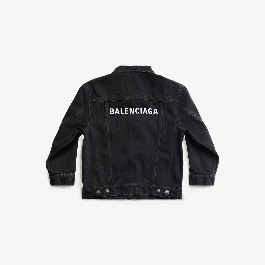 Barn - Balenciaga oversized jacka i svart fadead